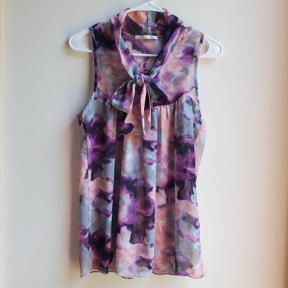 Charlotte Russe Purple Sleeveless Blouse Small - Picture 3 of 14